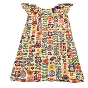 Hanna Andersson Girls Dress Size 140 US 10 Floral Cotton Spring Summer Play
